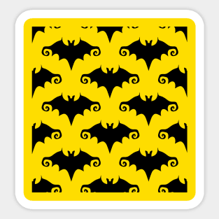 halloween yellow bats Sticker